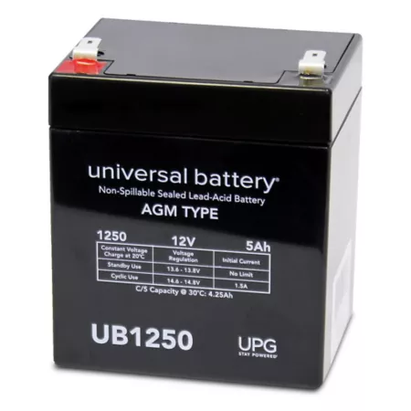 Universal Battery 12V 5Ah Sealed Lead Acid (SLA)/AGM Battery with F2 Terminals Mower Batteries