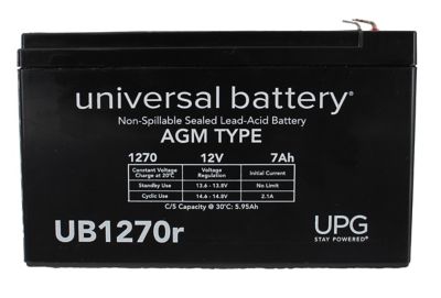 Image showing  12V 7Ah Sealed Lead Acid (SLA)/AGM Battery with F1 Terminals