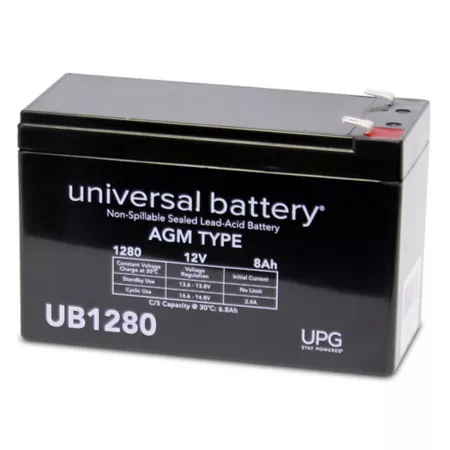 Universal Battery 12V 8Ah Sealed Lead Acid (SLA)/AGM Battery with F2 Terminals Automotive Batteries