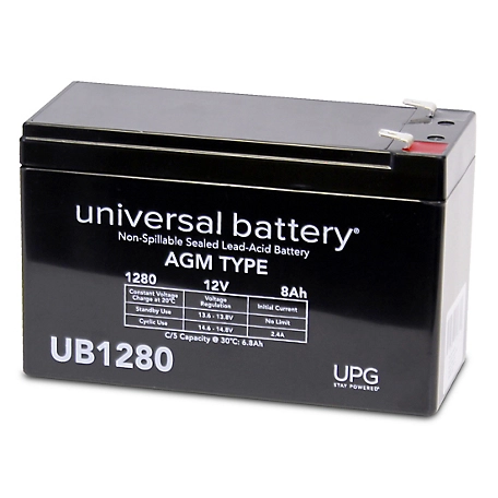 Universal Battery 12V 8Ah Sealed Lead Acid (SLA)/AGM Battery with F2 ...