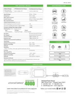 Image showing  Maintainer 12V 4000mA Dual-Stage Charger Use with LFP & SLA
