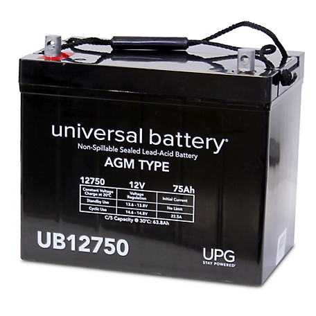 Universal Battery 12V 75Ah AGM Battery (Group 24) with Z1 Terminals
