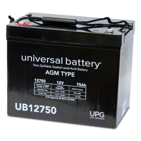 Universal battery 12 V 75 Ah AGM (group 24) with I4 terminals Mower Batteries