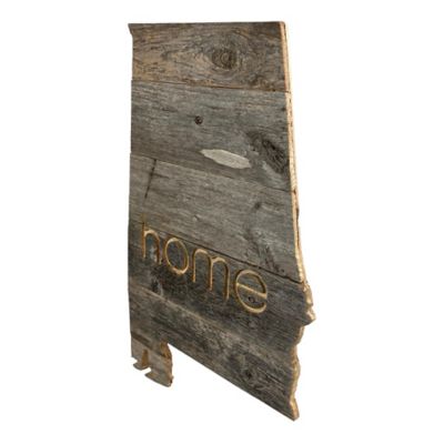 Image showing  Large Rustic Farmhouse Home State Reclaimed Wood Wall Sign, Alabama