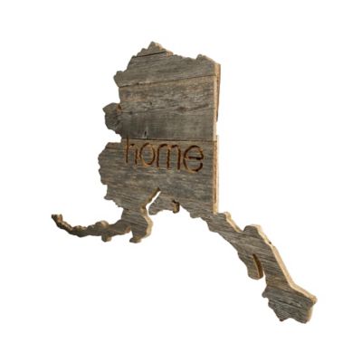 Image showing 1 th Barnwood USA Large Rustic Farmhouse Home State Reclaimed Wood Wall Sign, Alaska
