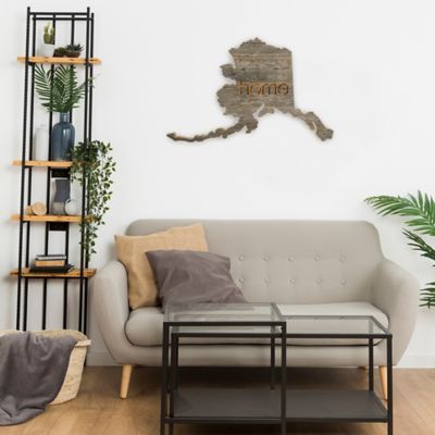 Image showing 3 th Barnwood USA Large Rustic Farmhouse Home State Reclaimed Wood Wall Sign, Alaska