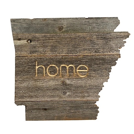 Barnwood USA Large Rustic Farmhouse Home State Reclaimed Wood Wall Sign, Arkansas