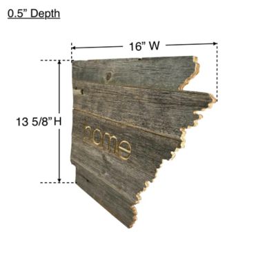 Image showing  Large Rustic Farmhouse Home State Reclaimed Wood Wall Sign, Arkansas