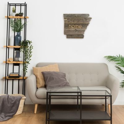 Image showing  Large Rustic Farmhouse Home State Reclaimed Wood Wall Sign, Arkansas