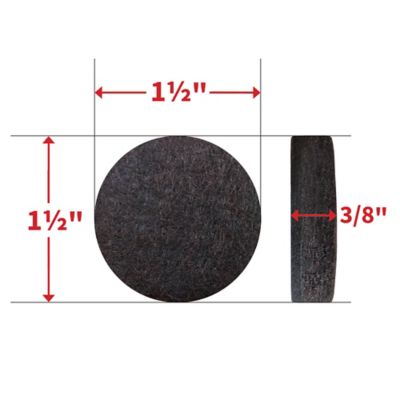 Image showing  Gorilla Glue Self-Adhesive Felt Pads Value Pack, Brown, 1.5 in., 24 pc.