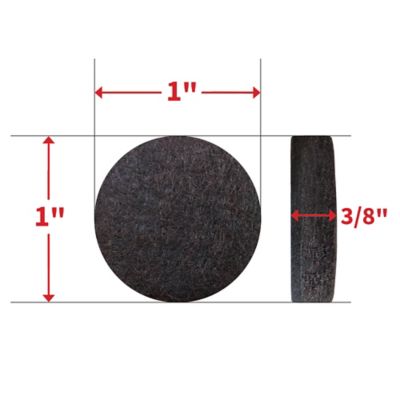 Image showing  Gorilla Glue Self-Adhesive Felt Pad, Brown, 1 in., 16 pc.