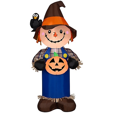 GemmyAirblown Scarecrow with Jack O'Lantern