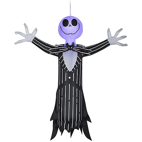 Gemmy Airblown Hanging Jack Skellington with Blinking Lights
