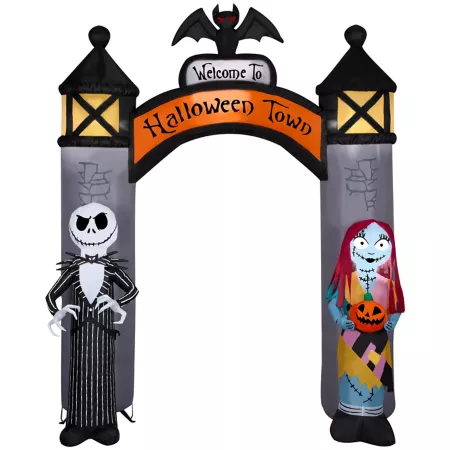 Gemmy 101.97" Airblown NBC Welcome to Halloween Town Archway Inflatable Halloween Decoration Halloween Inflatables