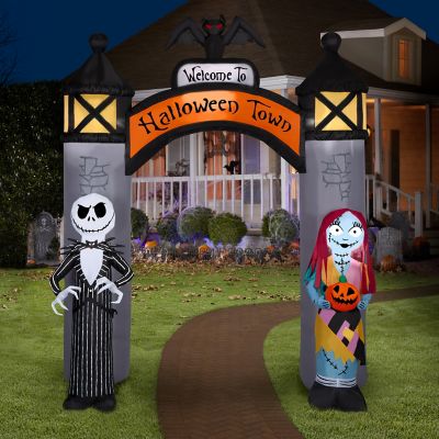 Image showing  101.97 in. Airblown NBC Welcome to Halloween Town Archway Inflatable Halloween Decoration