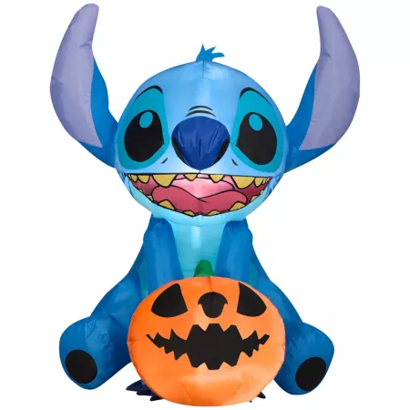 Gemmy 35.83 in Air Blown Stitch with Inflatable Jack O'Lantern Halloween Decoration Halloween Inflatables