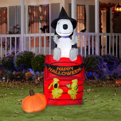 Image showing  Airblown Snoopy Halloween House with Leds