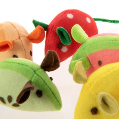 Image showing  Skitter Slices Plush Catnip Mice Cat Toys, 5-Pack
