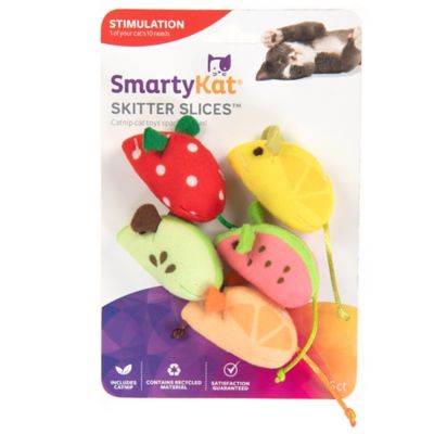 Image showing  Skitter Slices Plush Catnip Mice Cat Toys, 5-Pack