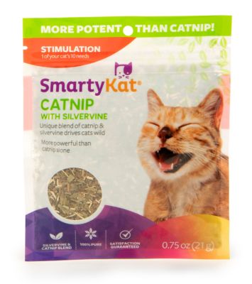 SmartyKat Catnip and Silvervine Cat Attractant, Resealable Pouch, 0.75 oz.