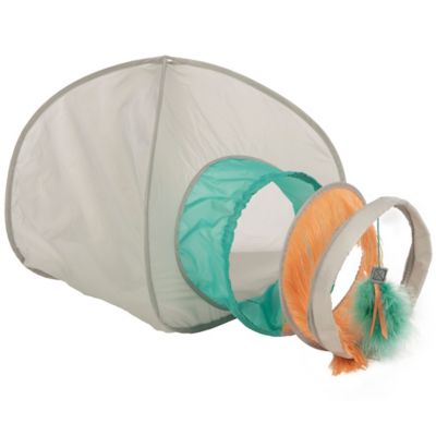 Image showing  26 in. L Fringe Frenzy Cat Hideout with Tunnel Entrance