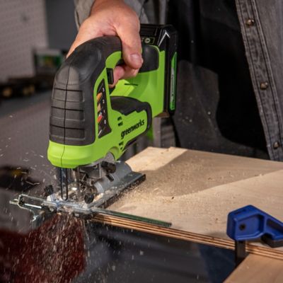 Image showing  24V Cordless Brushless Battery Jig Saw, 4.0 Ah USB Battery & Charger