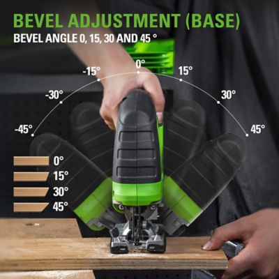 Image showing  24V Cordless Brushless Battery Jig Saw, 4.0 Ah USB Battery & Charger
