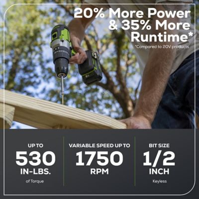 Image showing  24V Brushless Cordless Battery 1/2-in. Hammer Drill Drill Driver, 2.0Ah USB Battery & Charger