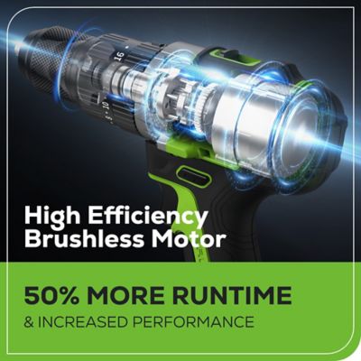 Image showing  24V Brushless Cordless Battery 1/2-in. Hammer Drill Drill Driver, 2.0Ah USB Battery & Charger