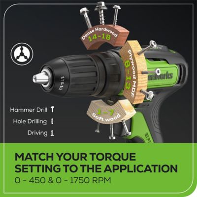 Image showing  24V Brushless Cordless Battery 1/2-in. Hammer Drill Drill Driver, 2.0Ah USB Battery & Charger
