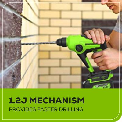 Image showing  24V Brushless Cordless Battery 7/8-in. SDS-Plus Rotary Hammer Drill, 1.2J, Tool Only