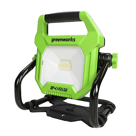 Greenworks 24V Cordless Battery Work Light, 2,000 Lumens Dual Power (AC/DC), Tool Only