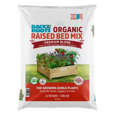 Back to the Roots 25.7 quarts 1 tbsp Premium natural and organic raised bed potting mix peat-free all-purpose Potting Soil