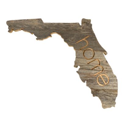 Barnwood USA Large Rustic Farmhouse Home State Reclaimed Wood Wall Sign, Florida