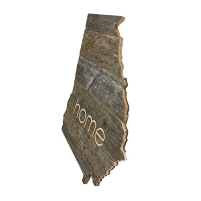 Image showing  Large Rustic Farmhouse Home State Reclaimed Wood Wall Sign, Georgia