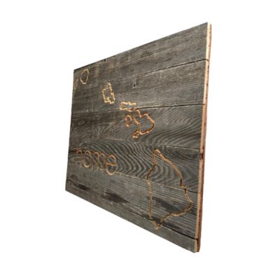 Image showing  Large Rustic Farmhouse Home State Reclaimed Wood Wall Sign, Hawaii