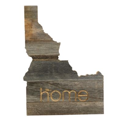 Barnwood USA Large Rustic Farmhouse Home State Reclaimed Wood Wall Sign, Idaho