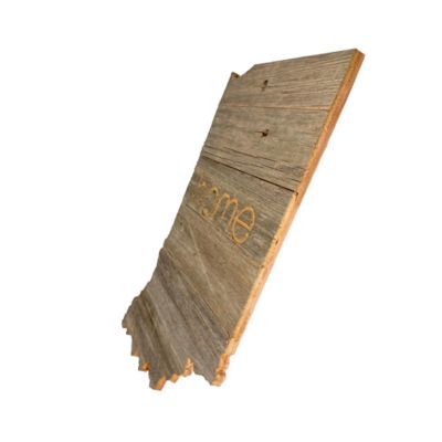 Image showing  Large Rustic Farmhouse Home State Reclaimed Wood Wall Sign, Indiana