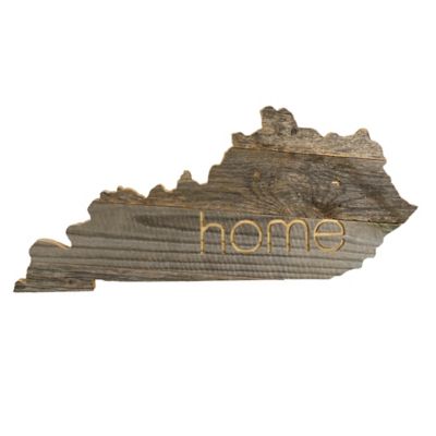 Barnwood USA Large Rustic Farmhouse Home State Reclaimed Wood Wall Sign, Kentucky