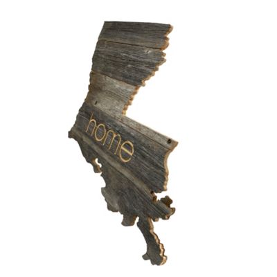 Image showing  Large Rustic Farmhouse Home State Reclaimed Wood Wall Sign, Louisiana