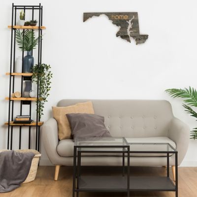 Image showing  Large Rustic Farmhouse Home State Reclaimed Wood Wall Sign, Maryland