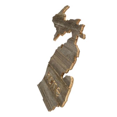 Image showing  Large Rustic Farmhouse Home State Reclaimed Wood Wall Sign, Michigan