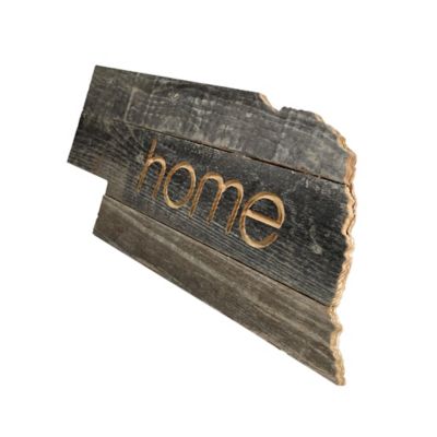 Image showing  Large Rustic Farmhouse Home State Reclaimed Wood Wall Sign, Nebraska