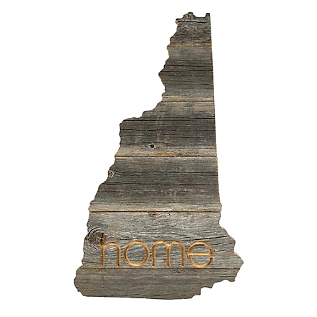 Barnwood USA Large Rustic Farmhouse Home State Reclaimed Wood Wall Sign, New Hampshire
