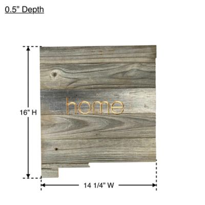 Image showing  Large Rustic Farmhouse Home State Reclaimed Wood Wall Sign, New Mexico