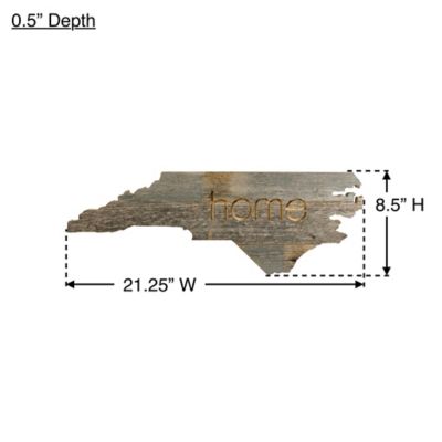 Image showing  Large Rustic Farmhouse Home State Reclaimed Wood Wall Sign, North Carolina