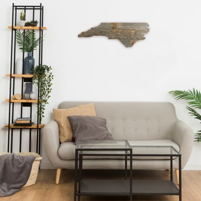 Image showing  Large Rustic Farmhouse Home State Reclaimed Wood Wall Sign, North Carolina