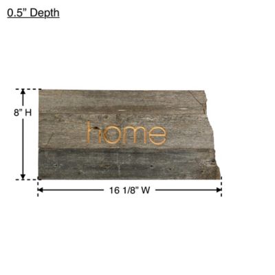 Image showing  Large Rustic Farmhouse Home State Reclaimed Wood Wall Sign, North Dakota