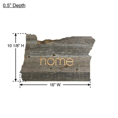 Image showing 2 th Barnwood USA Large Rustic Farmhouse Home State Reclaimed Wood Wall Sign, Oregon