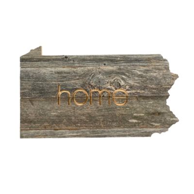 Barnwood USA Large Rustic Farmhouse Home State Reclaimed Wood Wall Sign, Pennsylvania